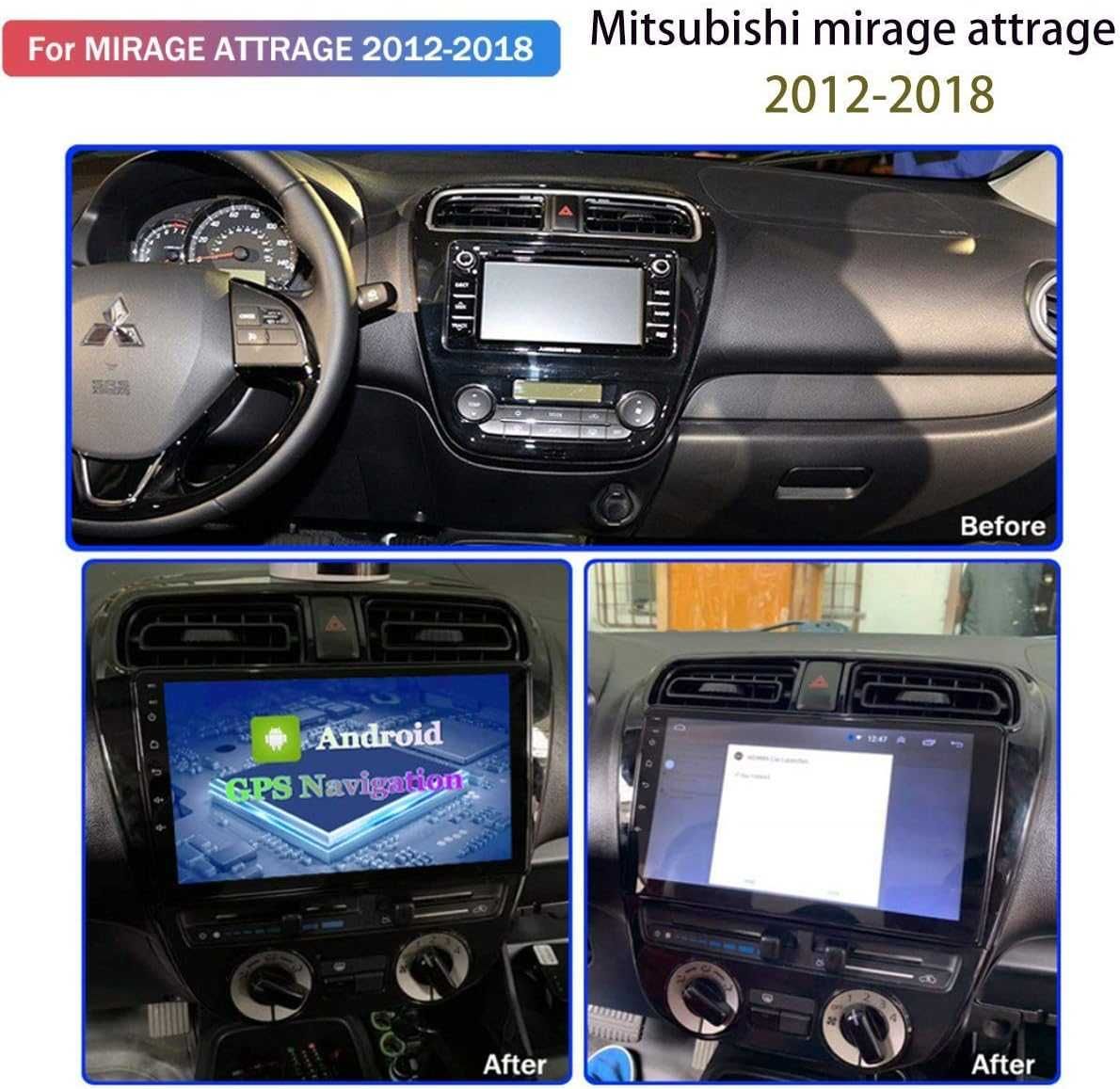 MItsubishi Mirage Attrage 2012-2018 - 9" Андроид Навигация , 9639