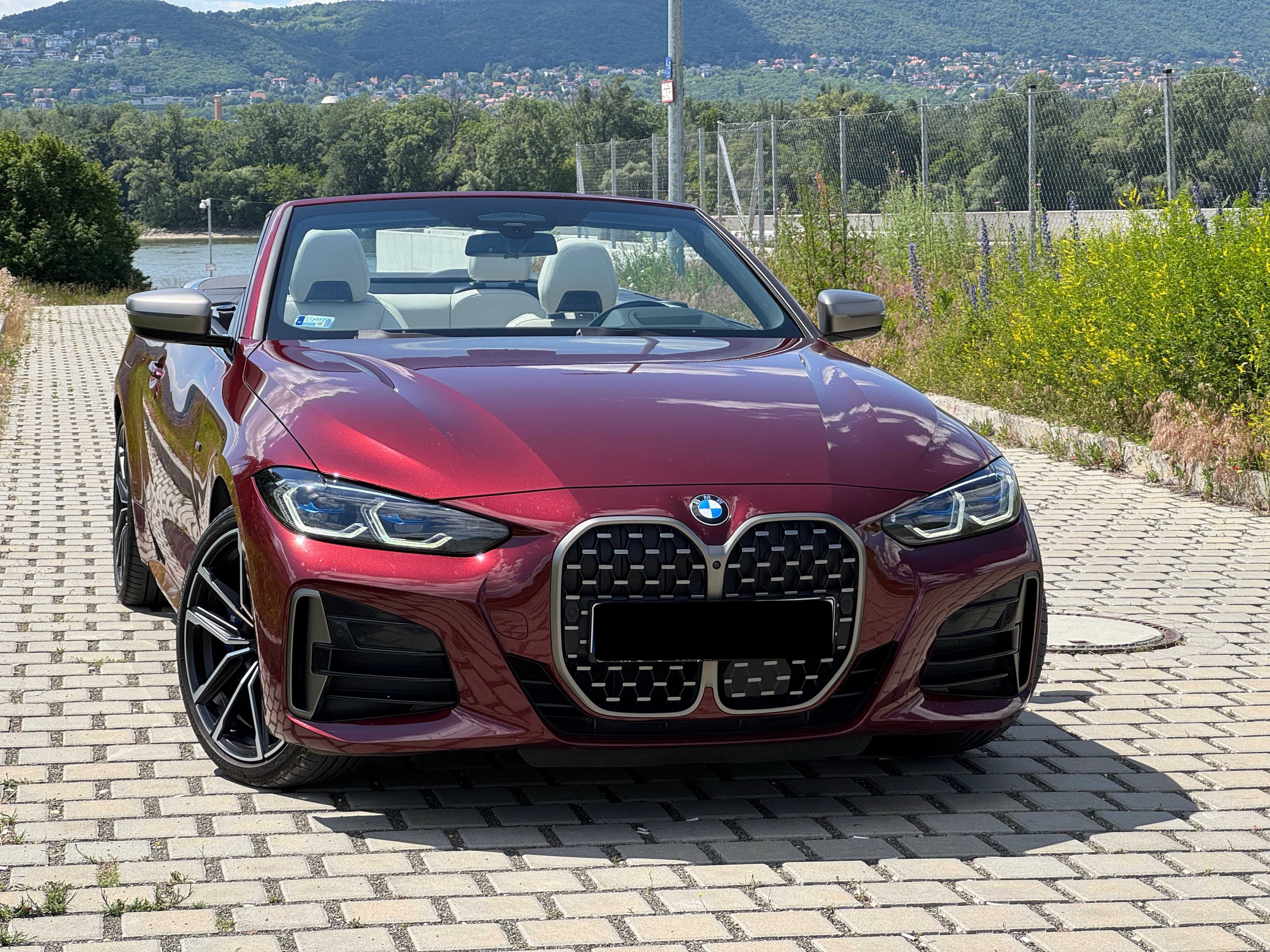 BMW M440i xDrive Cabrio (2022 г.) – Aventurin Red III с кожен салон