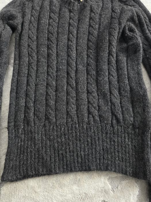 Pulover din alpaca gri