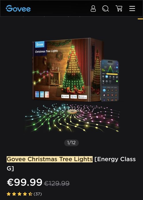 Govee Christmas Tree Lights - Instalație de brad inteligentă