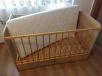 Детско дървено легло, тип кошара / отделно матрак за леглото