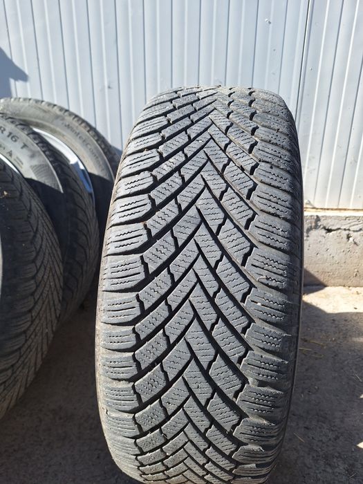 Jante 5x112 cu anvelope 205/55/R16  de iarna Continental