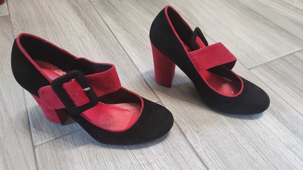 Pantofi dama eleganti, piele intoarsa, marime 36, 37