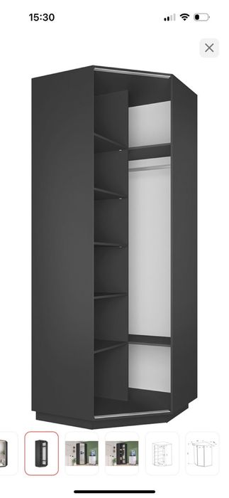 Шкаф из 4 частей, цвет темно коричневый