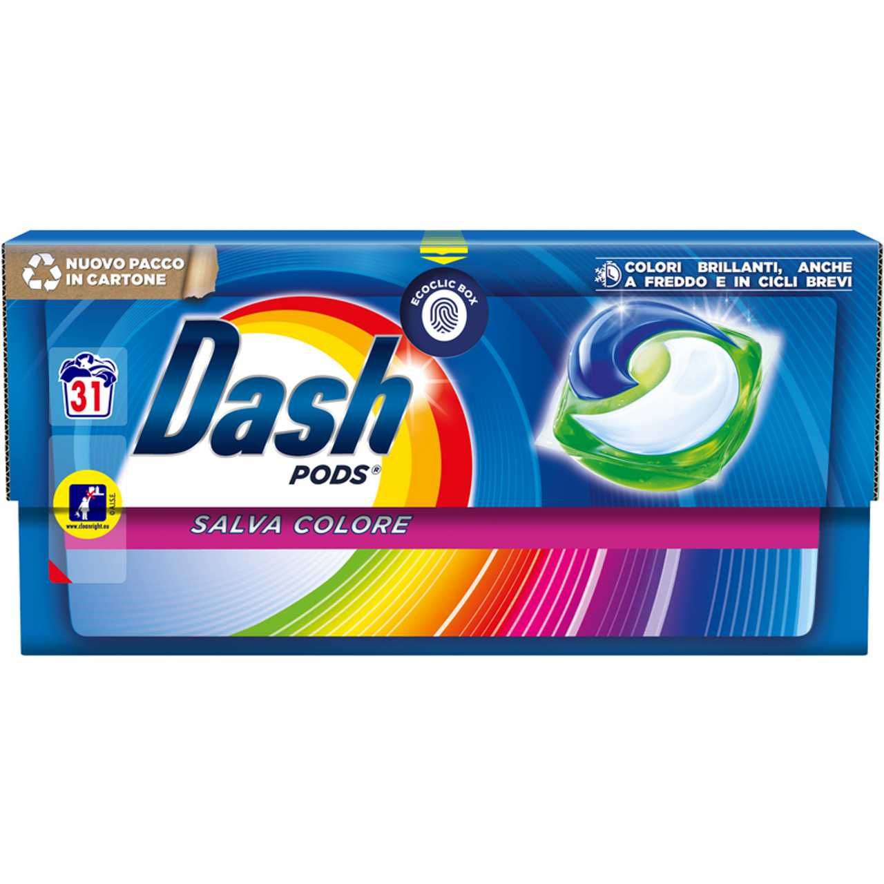 капсули DASH за пране 31бр видове(цветно/универсал) P&G внос ИТАЛИЯ