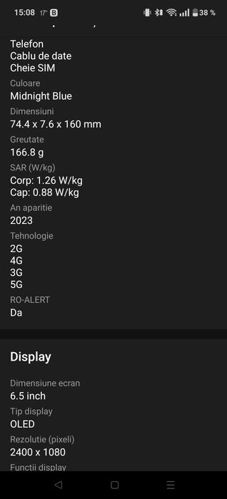 Vând smartphone Motorola Moto G84  Dual SIM ,