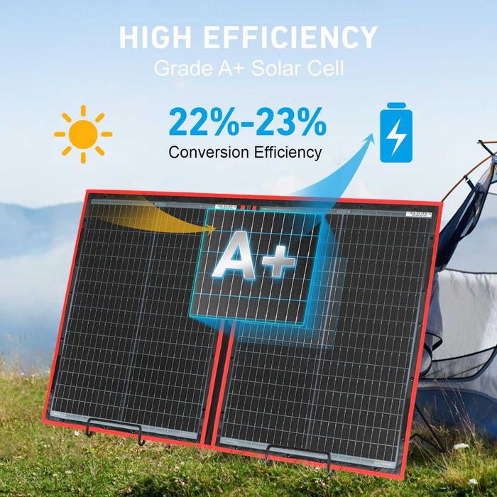 100W сгъваем, преносим соларен куфар с висока ефективност