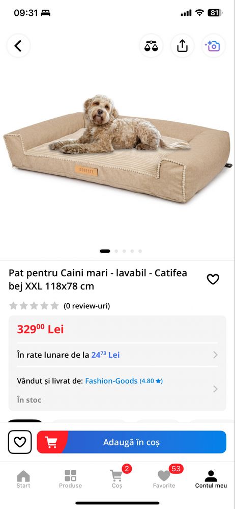 Pat caine/catel mare 118 x 78 lavabil catifea