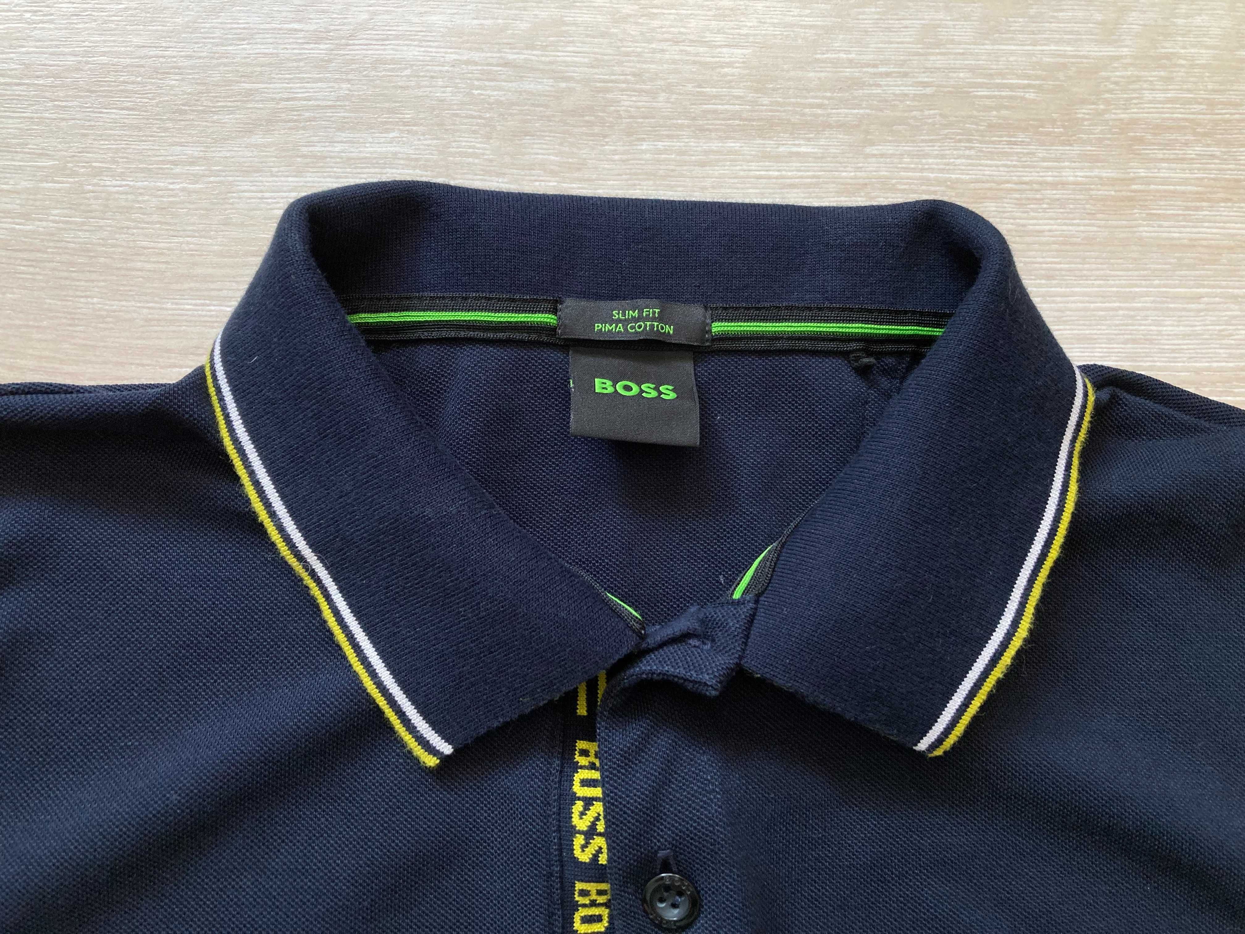 Hugo Boss Paule 4 Pima Cotton мъжка поло тениска размер L Slim Fit