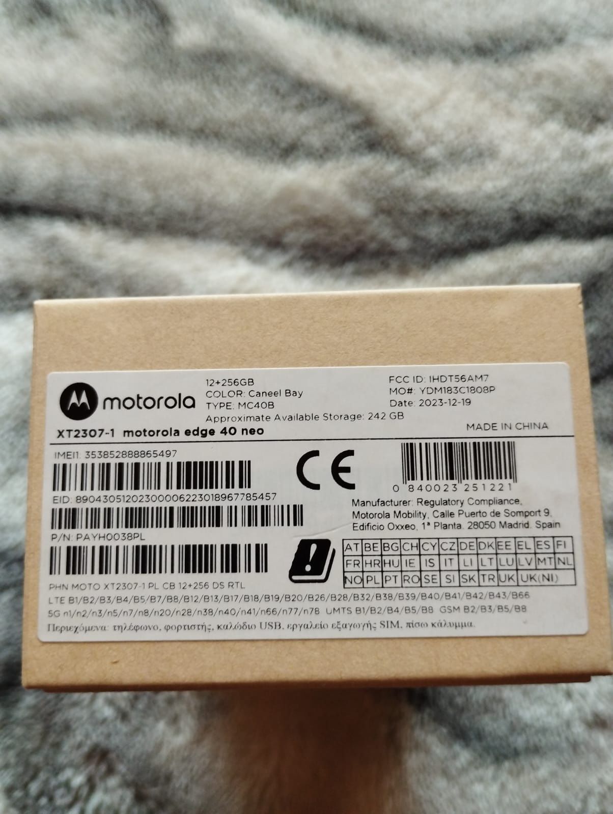 Motorola edge 40 Neo 12GB RAM Asigurare Inclusă