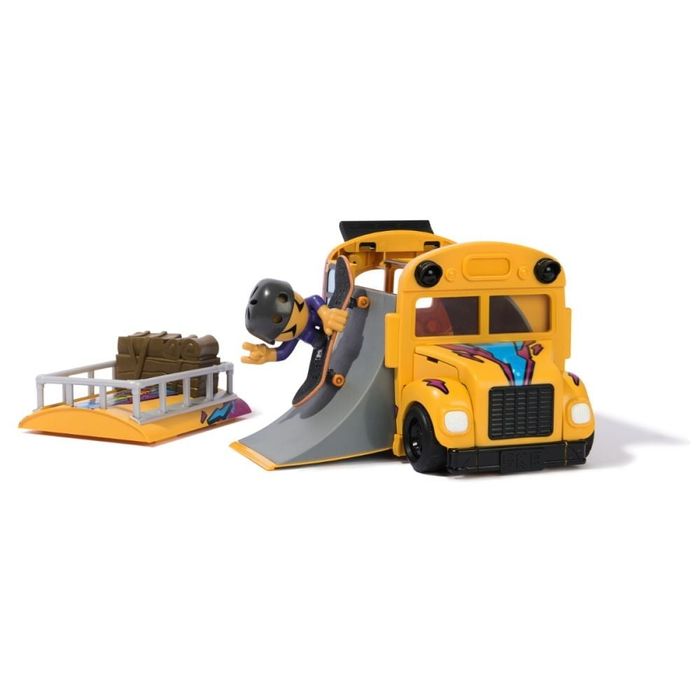 Set autobuz cu mini skateboard si figurina, Tech Deck, SK8 Crew