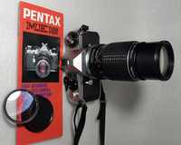 Aparat foto film Pentax ME Super cu obiectiv ZOOM 75-150 mm ,REZERVAT
