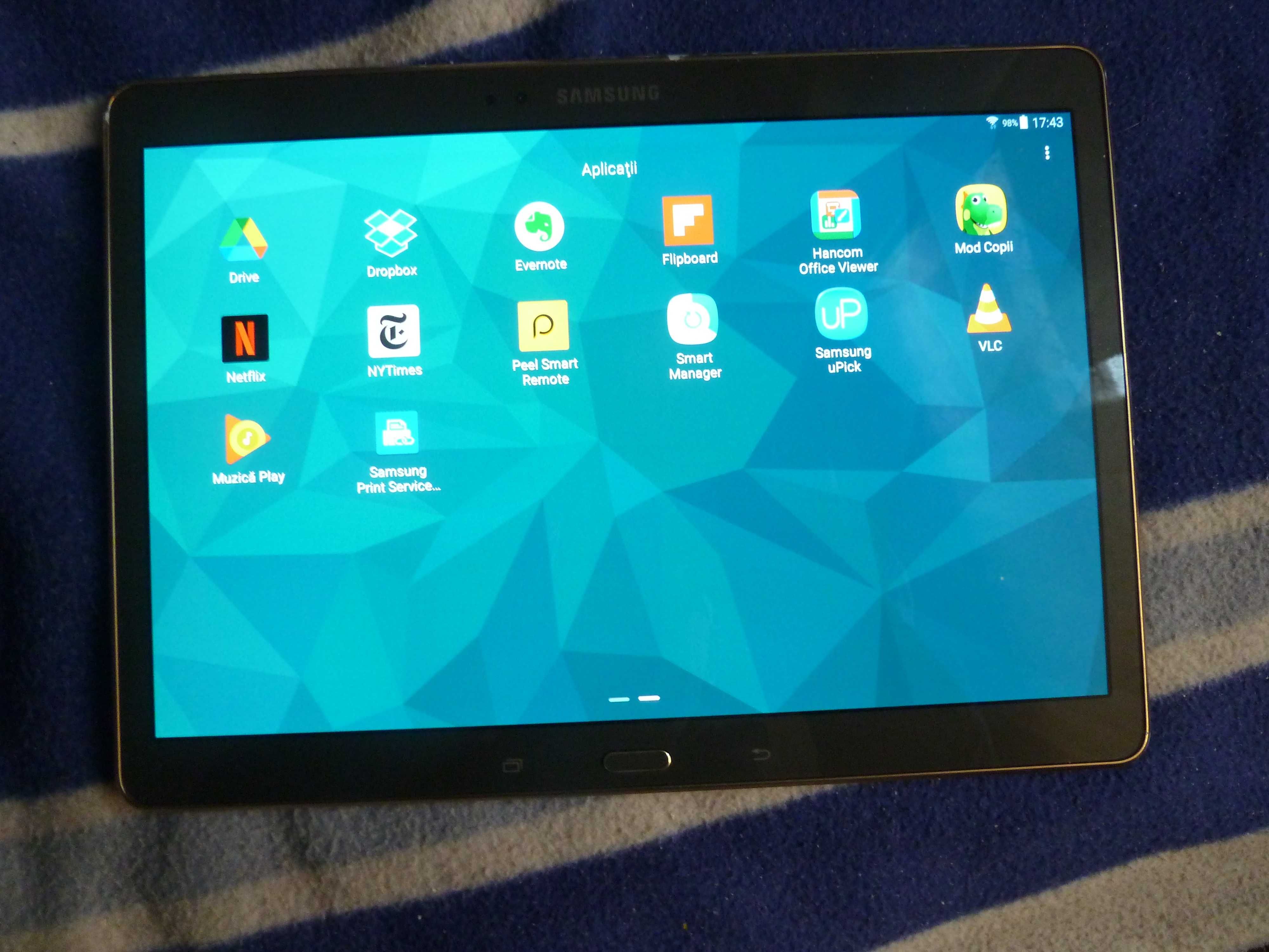 Tableta Samsung SM-T800 Tab S, 10.5",ram 3gb/32gb,perfect functionala