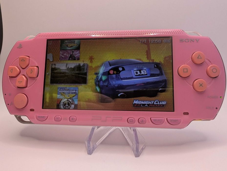 Sony PSP 1000 (Pink, 64гб, прошивка, 50 игр, новый АКБ)