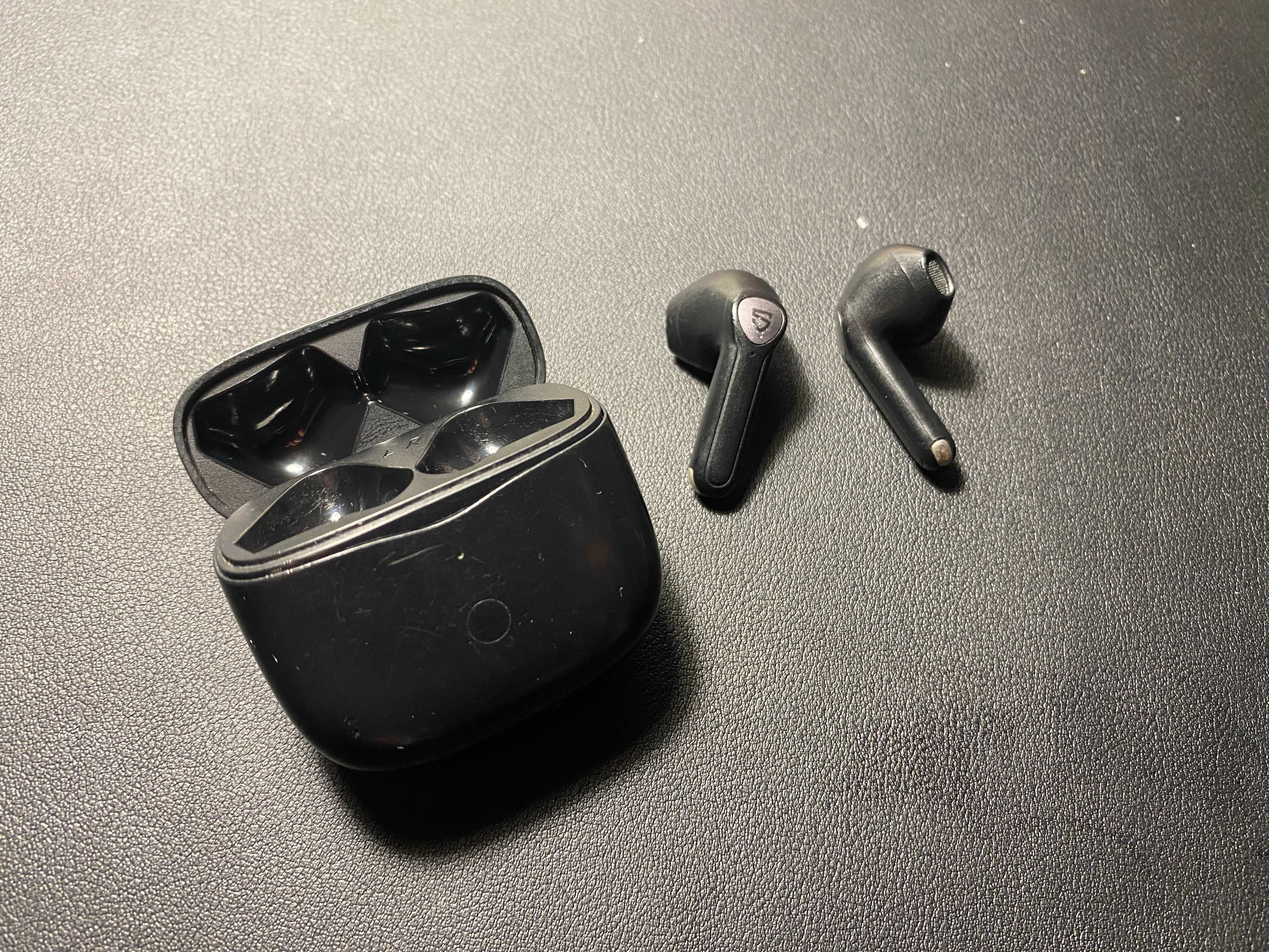 Casti wireless Soundpeats Air3, Bluetooth V5.2, IPX5, Negru