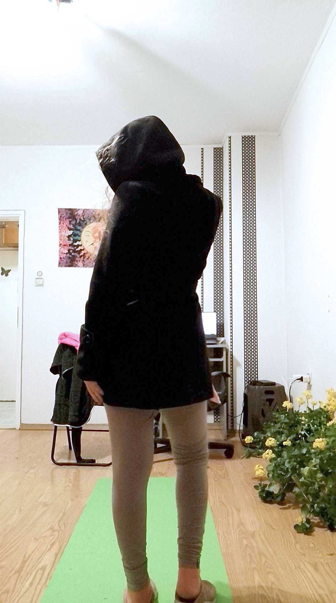 Черно дамско палто