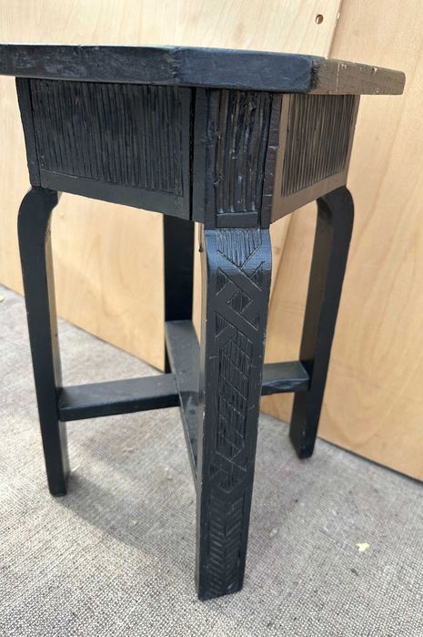 Taburet Vintage Stil Brancovenesc din lemn masiv; Masuta; Scaunel