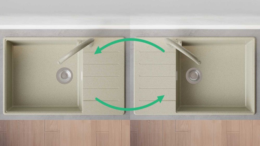 Беж кухненска мивка от гранит Копенхаген 780x500 Top 60