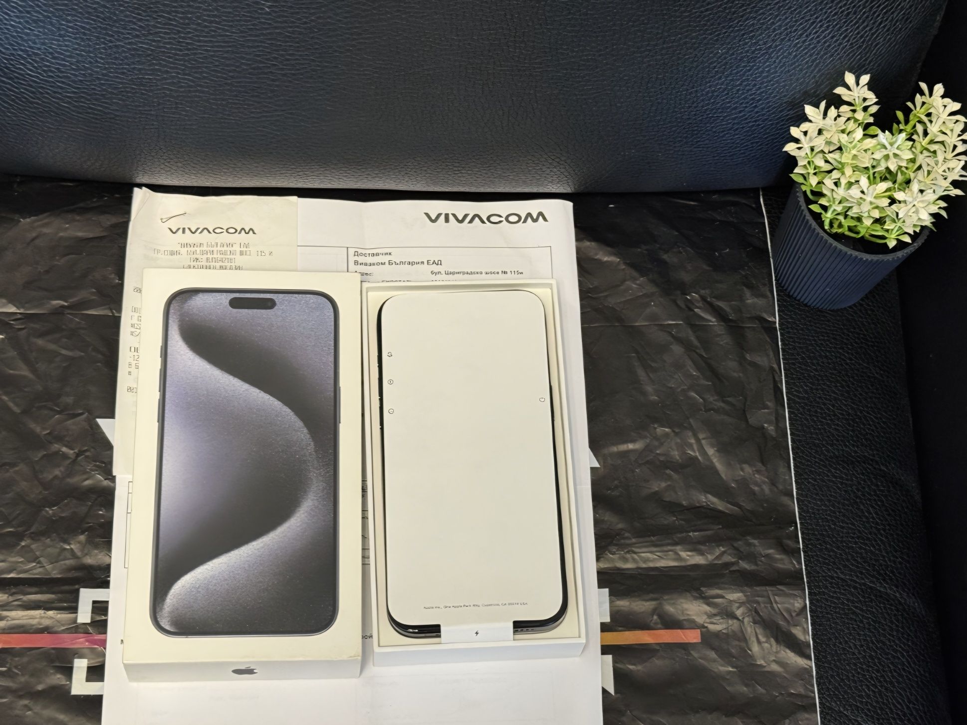 КАТО НОВ 512GB iPhone 15 Pro Max Vivacom Гаранция 2026 Blue / Син