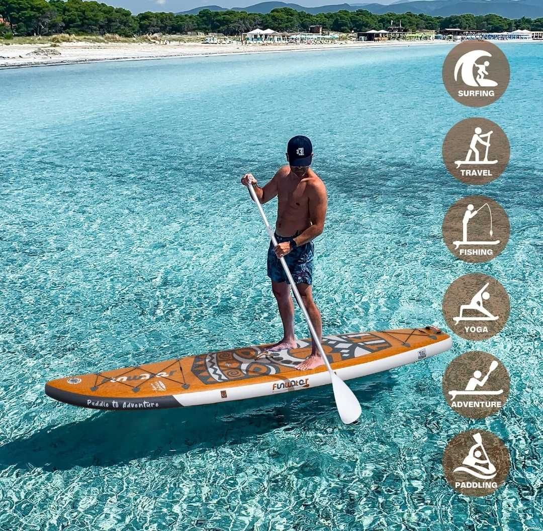 Надуваем падълборд Funwater TIKI 11'6