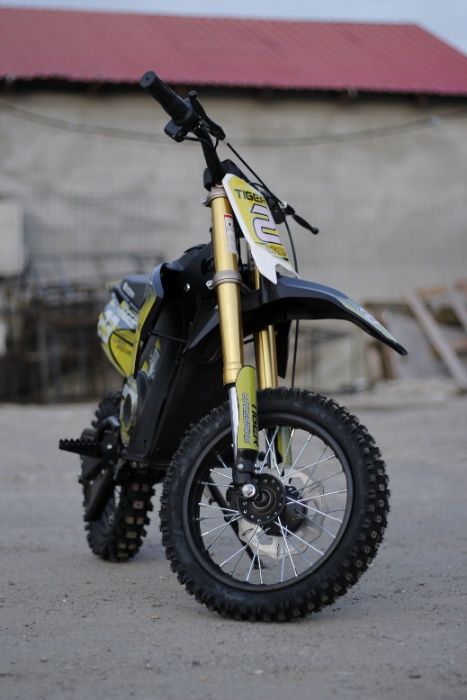 Motocicleta electrica Eco Tiger 1000W 36V 12/10 #Galben