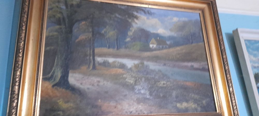Картина масло платно подписана 80/60