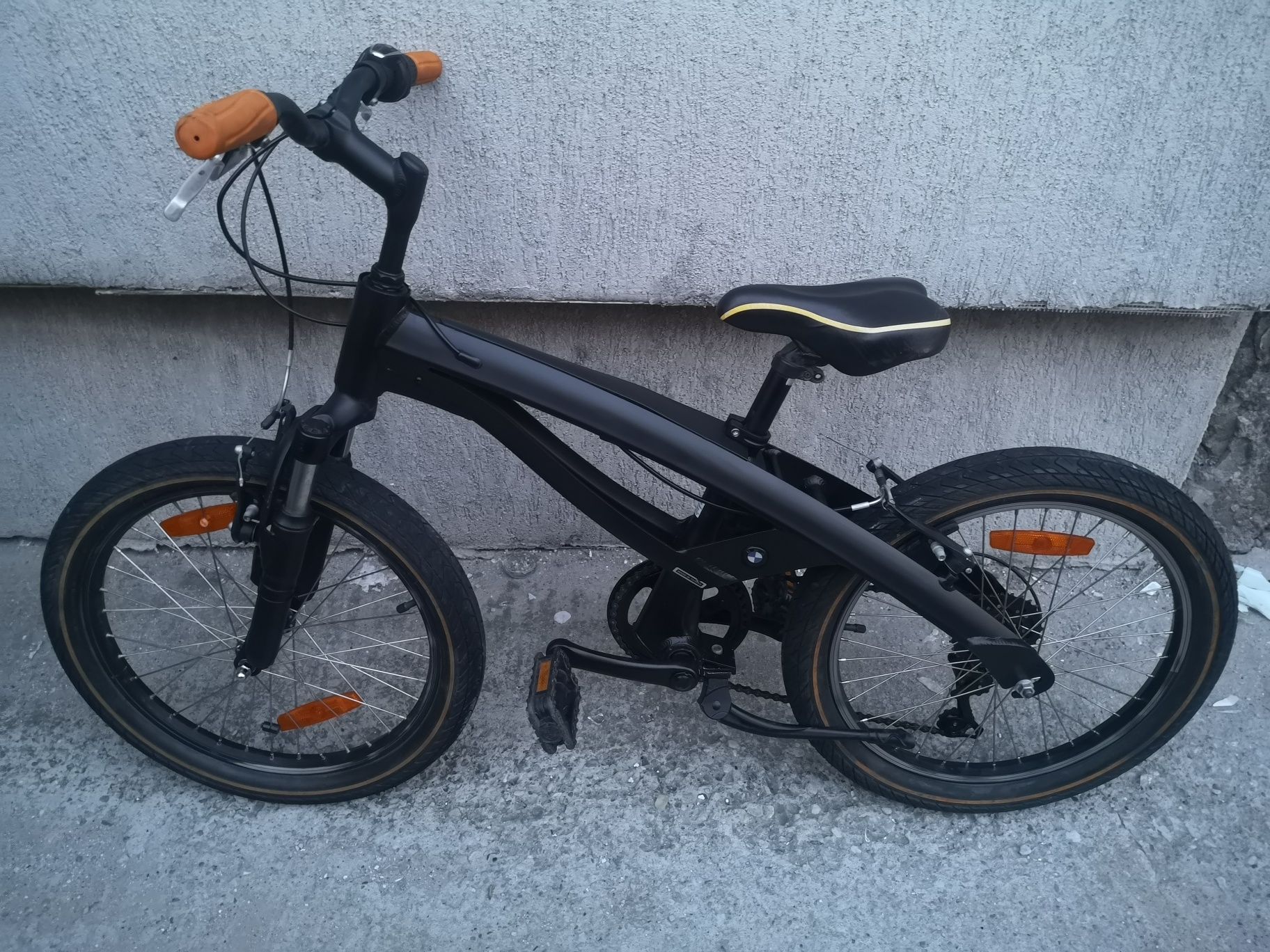 Bicicleta copii BMW Junior 20 zoll 6-9 ani negru mat