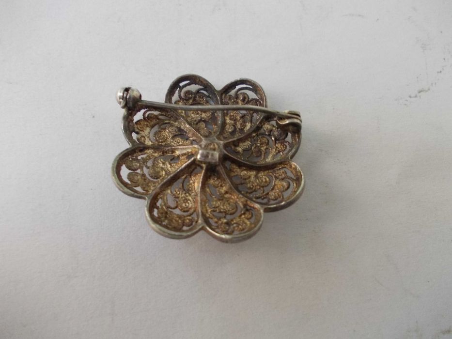 Brosa veche din argint filigran (4)