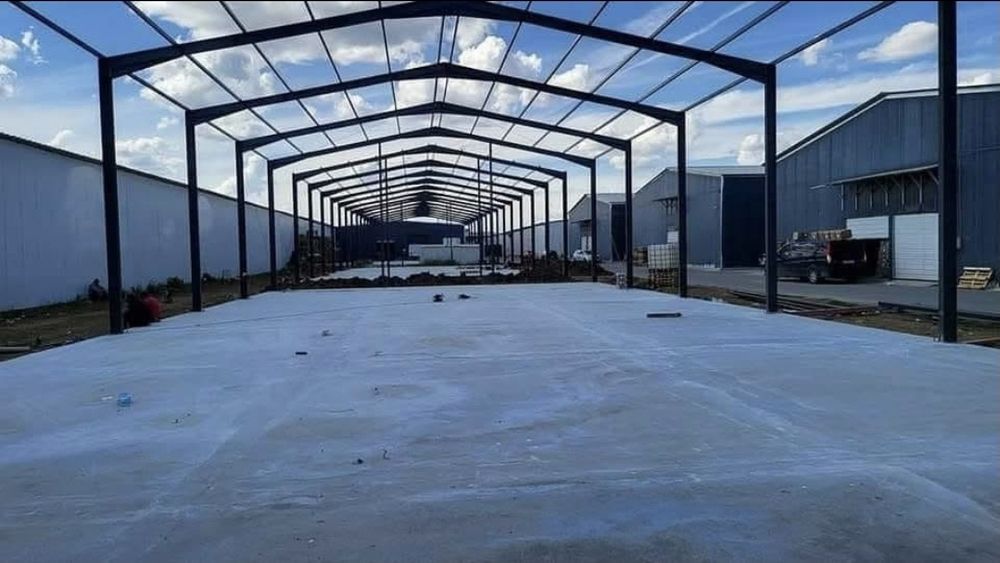 Vand structura hale metalice industriale din stoc 8x25x4m