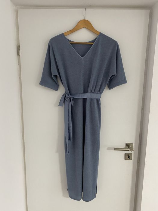 Rochie baby blue marimea M cordon in talie