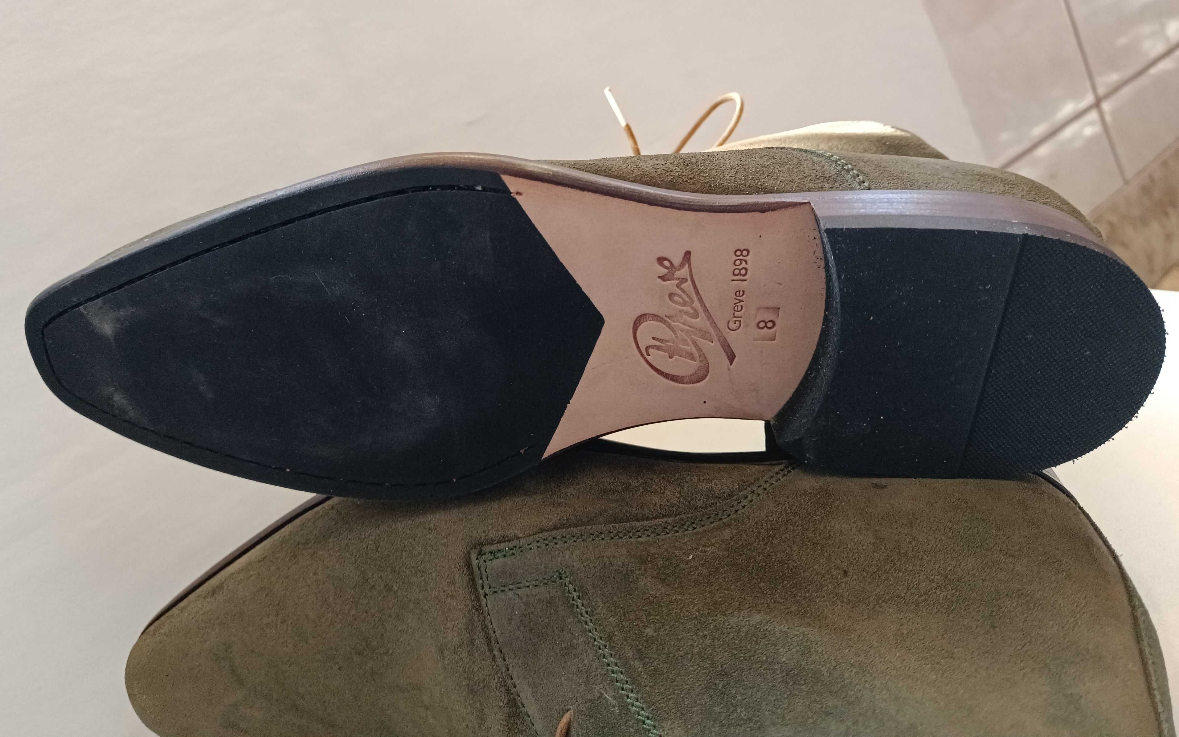 Ghete chukka 42 42.5 43 de lux GREVE NOI lucrate manual piele naturala