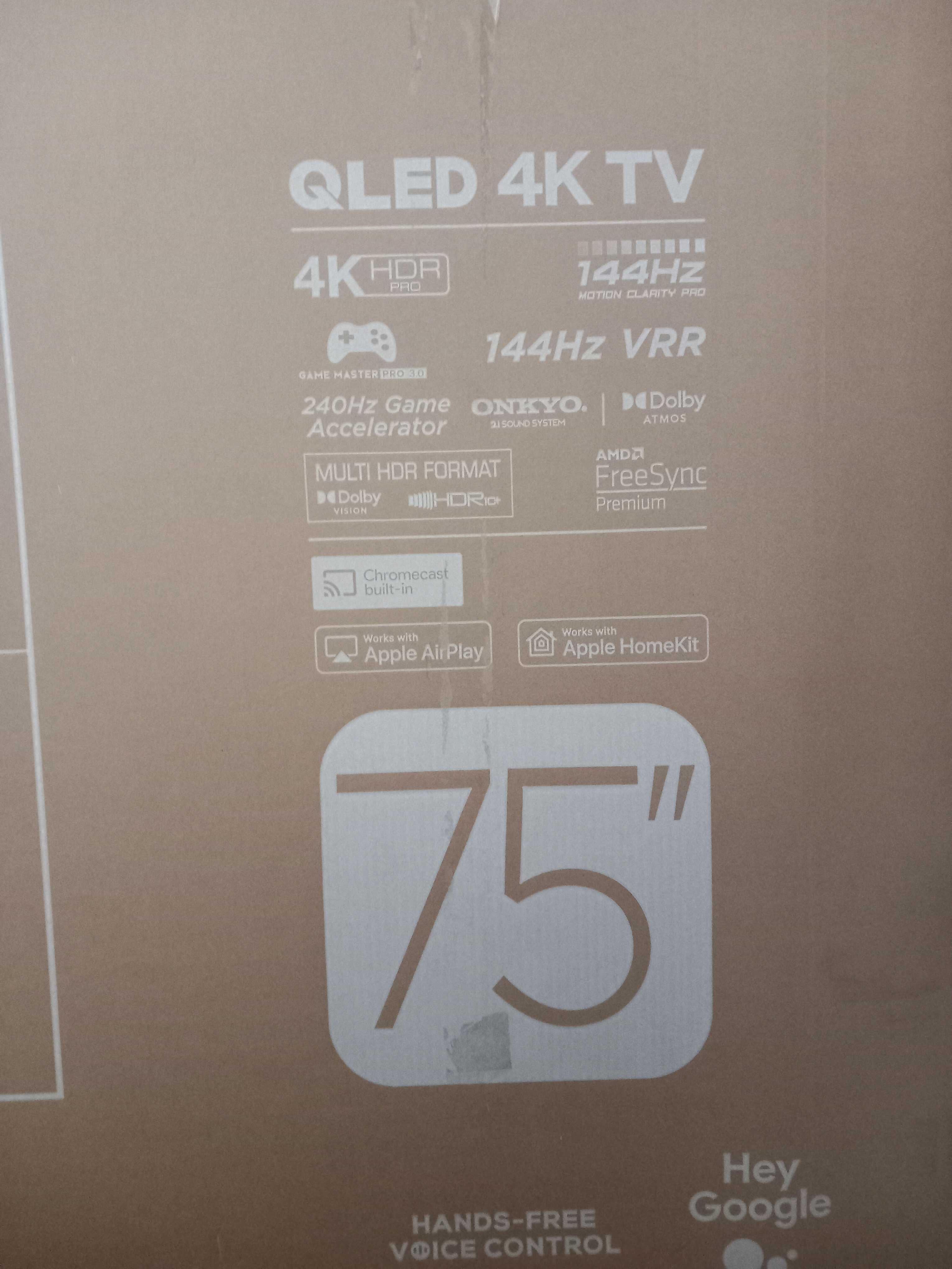 Телевизор TCL QLed 75 T8B