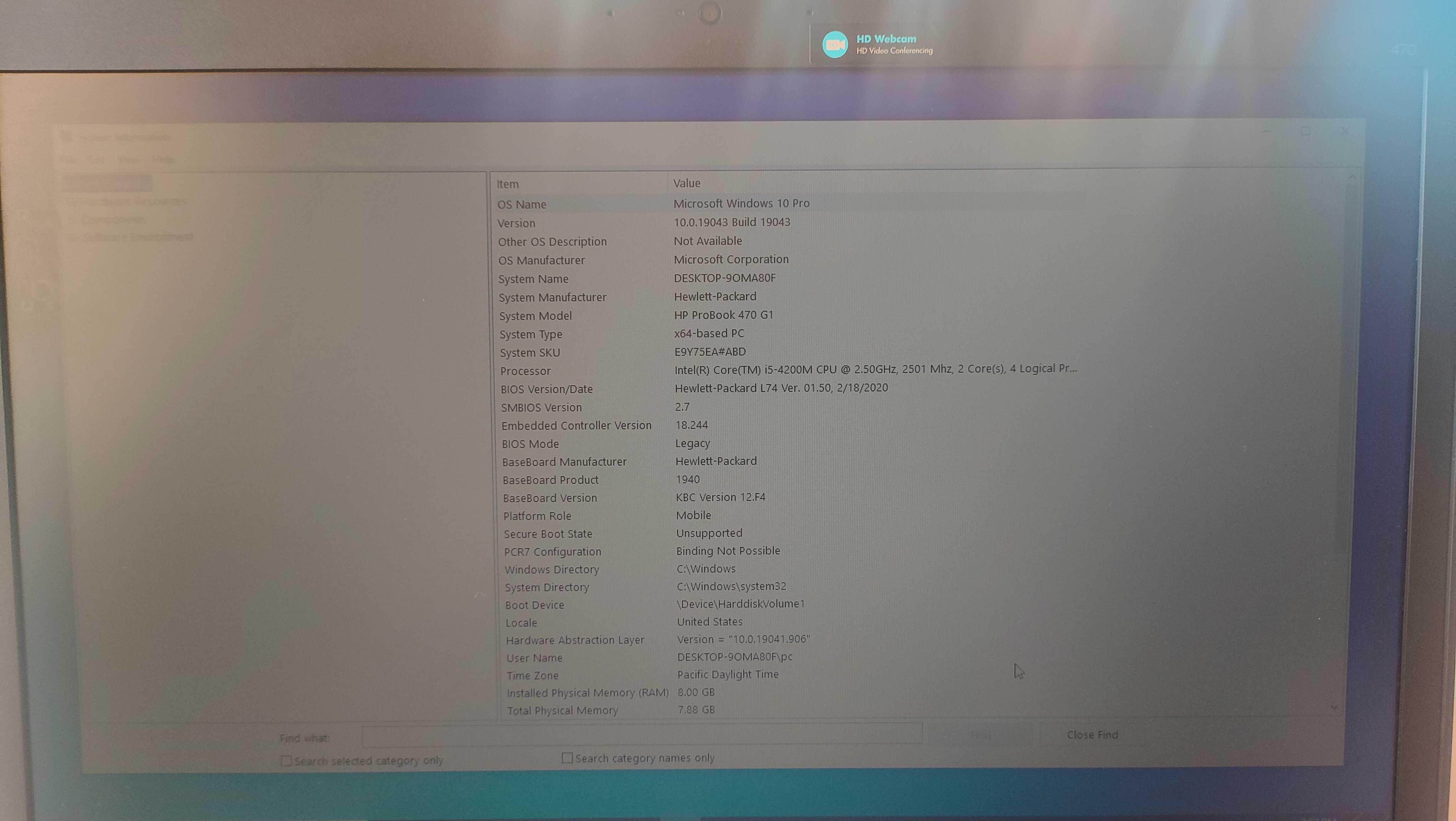 Лаптоп Hp ProBook 470 g1 i5-4200M 8gb ram/ 17 ин. HD+/ 7часа батерия