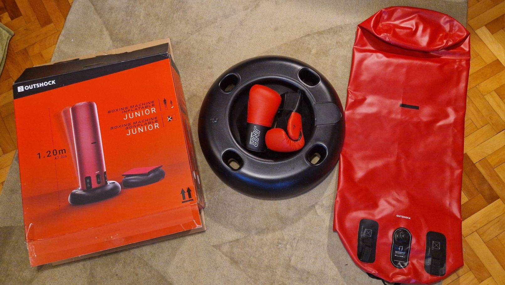 Sac de box gonflabil + manusi de box pentru copii 6 oz