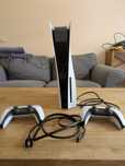 Playstation 5 with controllers