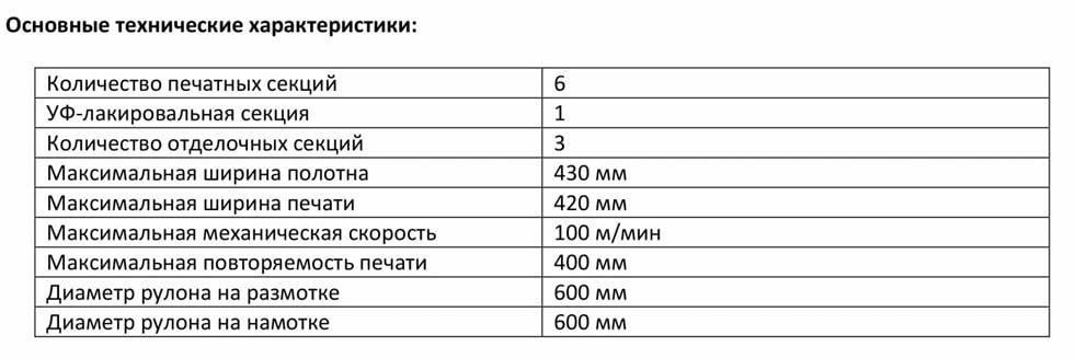 Продается флексографическая печатная машина