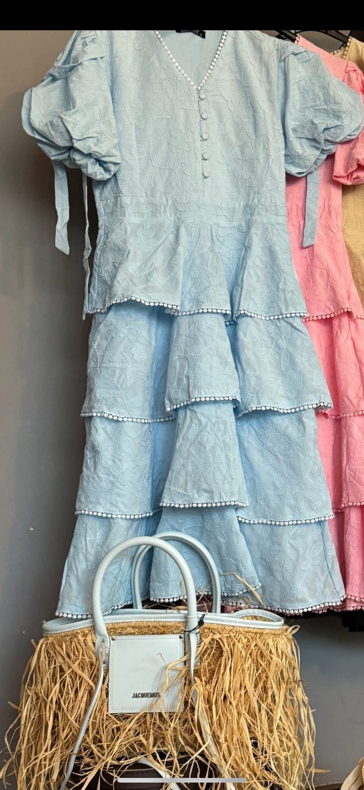 Уникални рокли 100% памук на волани S,M,L,XL