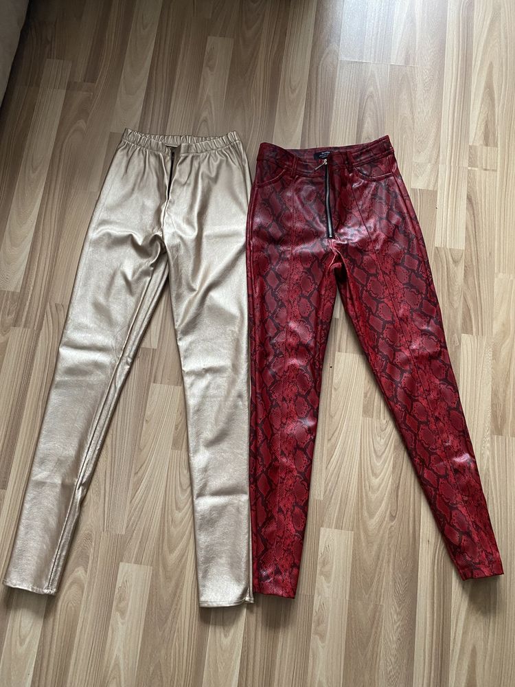 Pantaloni din piele bershka