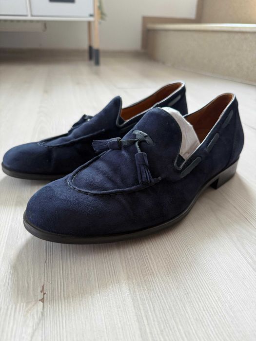 BIGOTTI Mocasini bărbătești bleumarin eleganți, mărimea 40