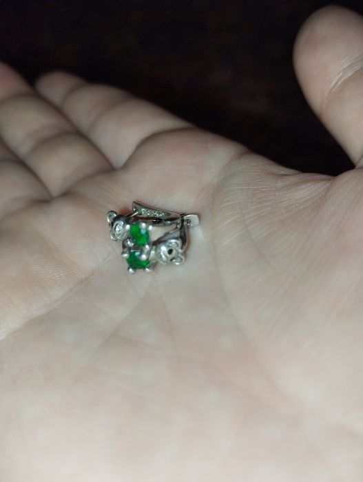 Серьги серебряные детские