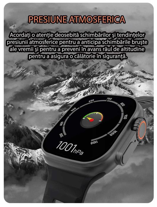 SmartWatch ,Apel, Încărcare Wireless, Monitorizare Sănătate&Notificări