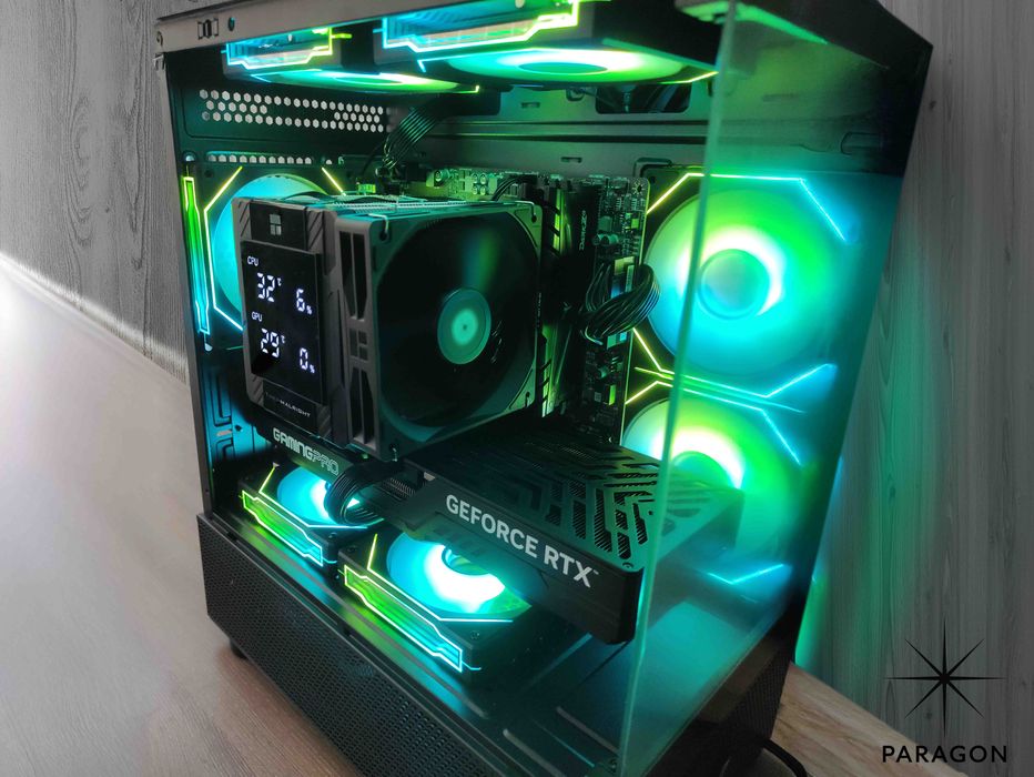 НОВ Геймърски компютър, гаранция Ryzen 7700/RTX 5070/32GB RAM/1TB