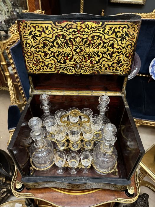 Bar Francez-sec xlx- Napoleon lll Boulle- Pahare Baccarat