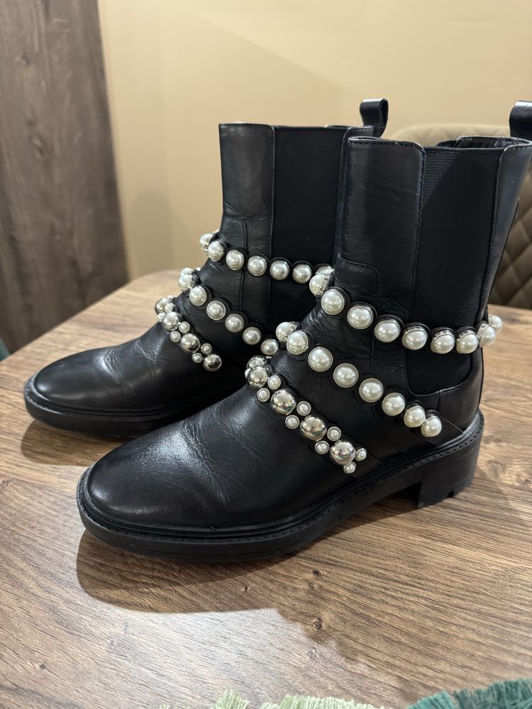 Кожени боти Zara 36 номер