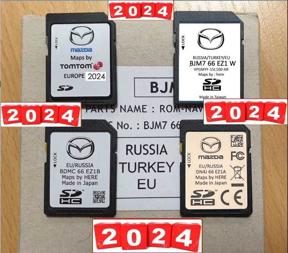 2024 Мазда карта за навигация Connect Sd Card Mazda 2 3 5 6 CX5 CX9 30