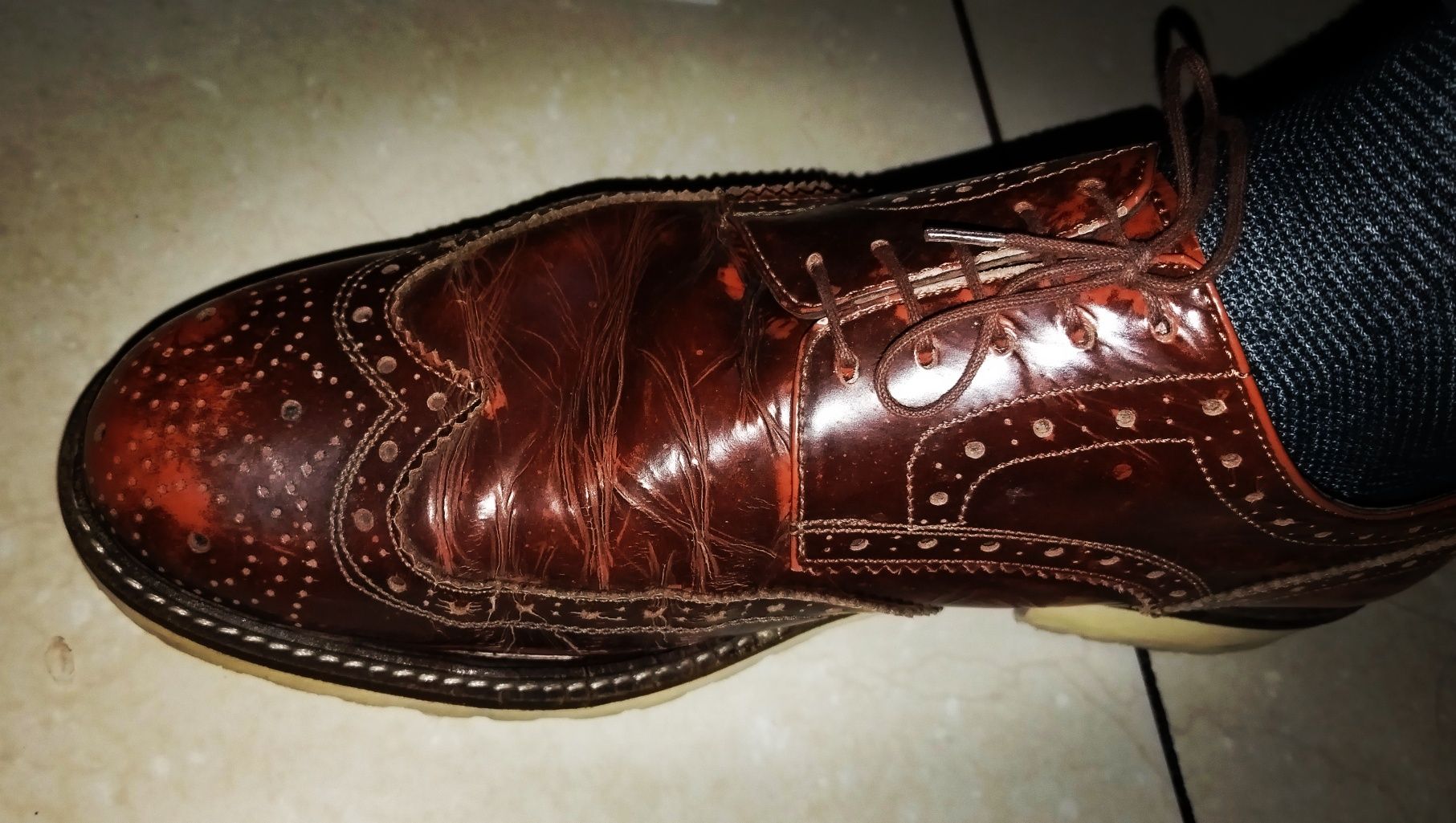 Pantofi 43 Brogue,pantofi piele maro 43,ghete Bugatti 44.