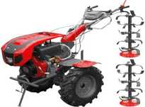 Motocultor WEIMA WM1100BE(KM)-6 cu freza tractata si remorca+roti met
