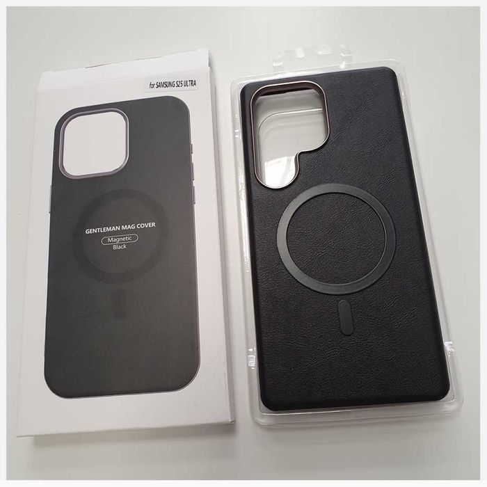 Husa Black MagSafe Samsung S25 Ultra - interior catifelat -