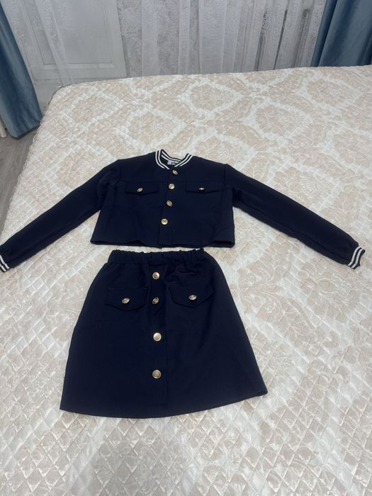 Школьная форма для девочки синего цвета
