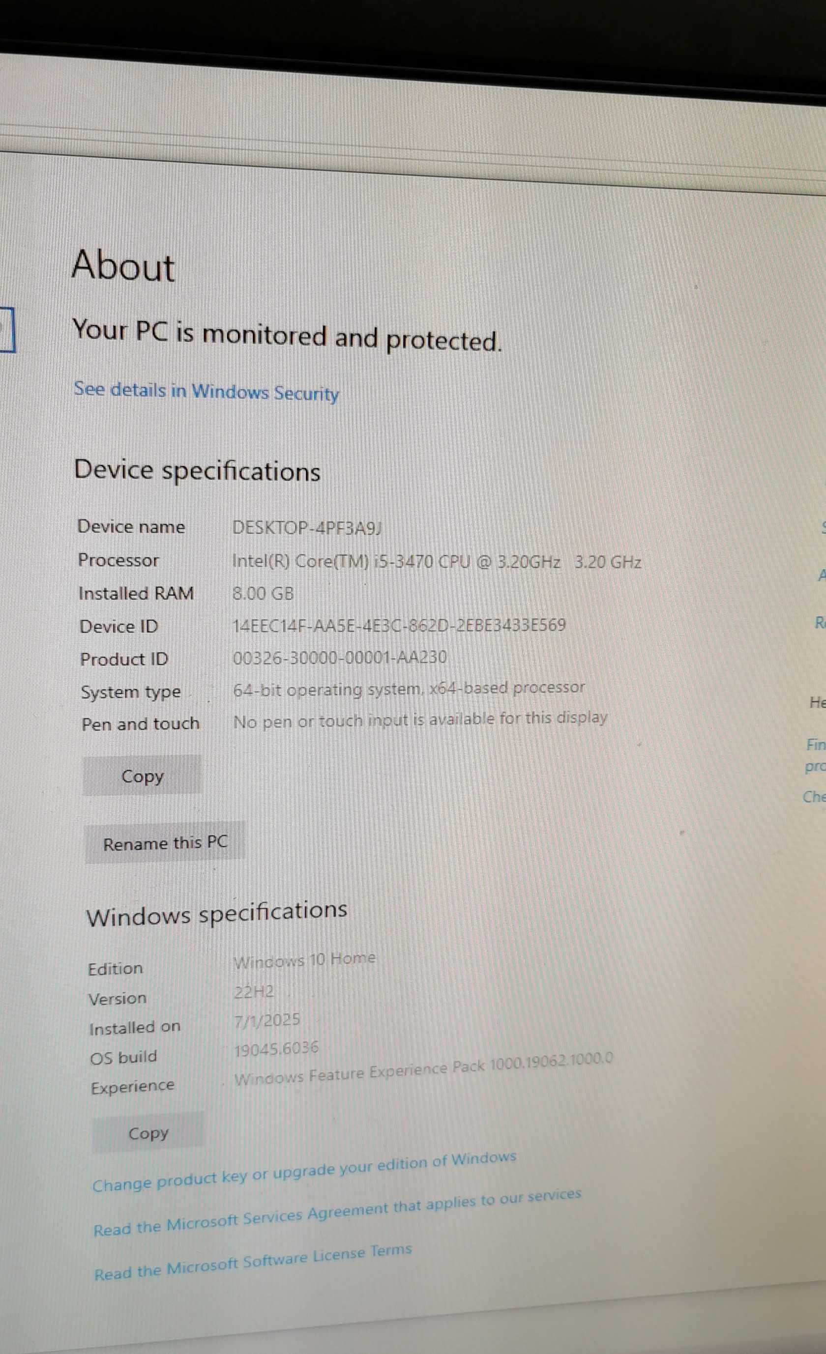 Calculator - i5 - 3470 - 8GB Ram - 256 SSD - Monitor Asus 19 inchi